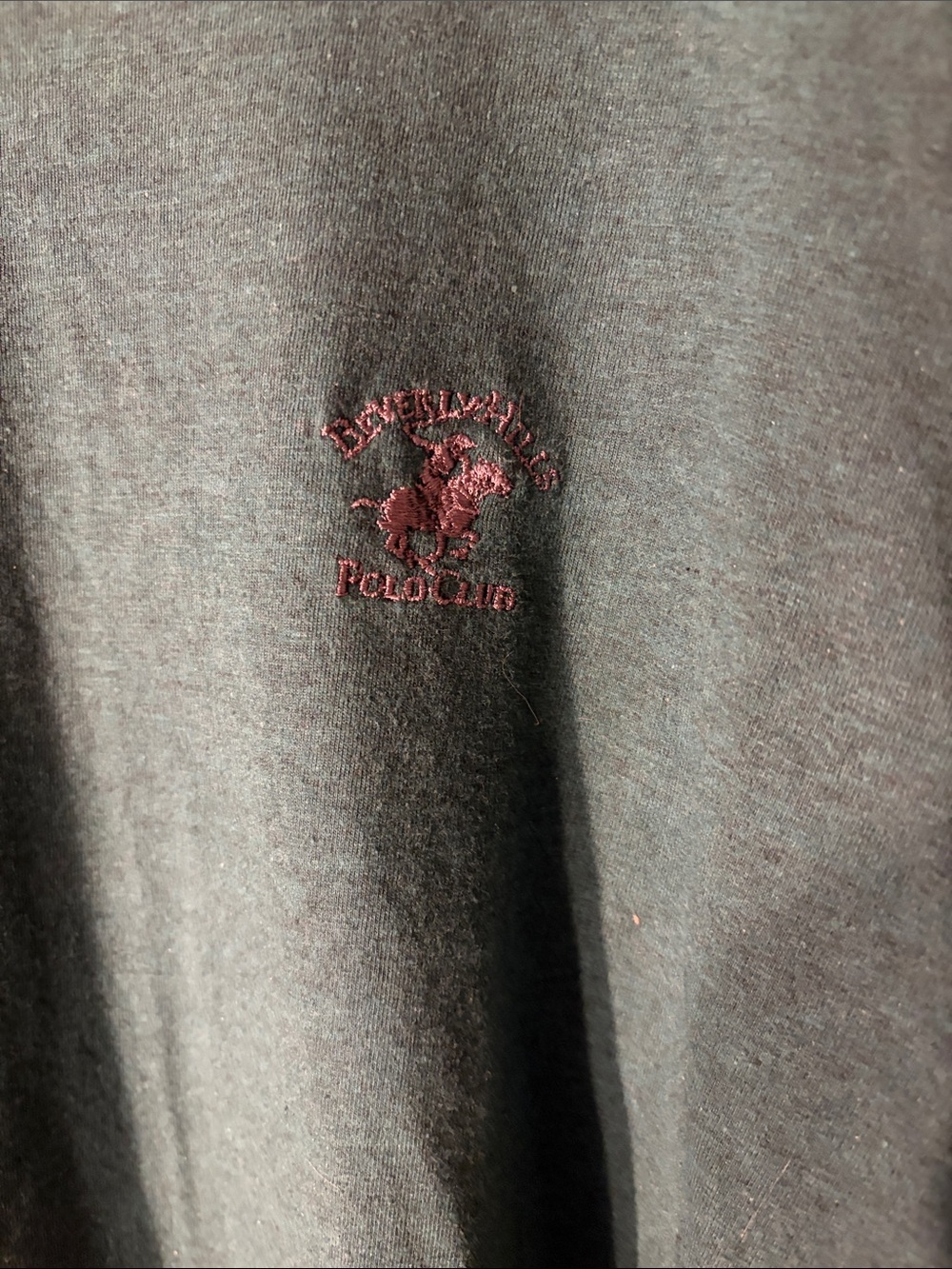 Beverly Hills Polo Club Long-Sleeve Crew Shirt in Forest Green - Picture 2 of 3